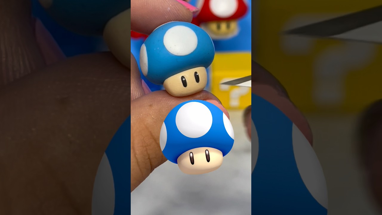 Mini Mushroom Power-Up made with Clay! 💙🍄 from Super Mario