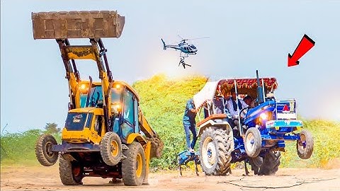 JCB 3dx Backhoe Loading Mud in Mahindra 475 Di tractor JCB miti khudai JCB cartoon #jcb #cartoon