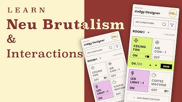 Neu Brutalism Tutorials- Adobe XD | Smart Home App Ui Guide