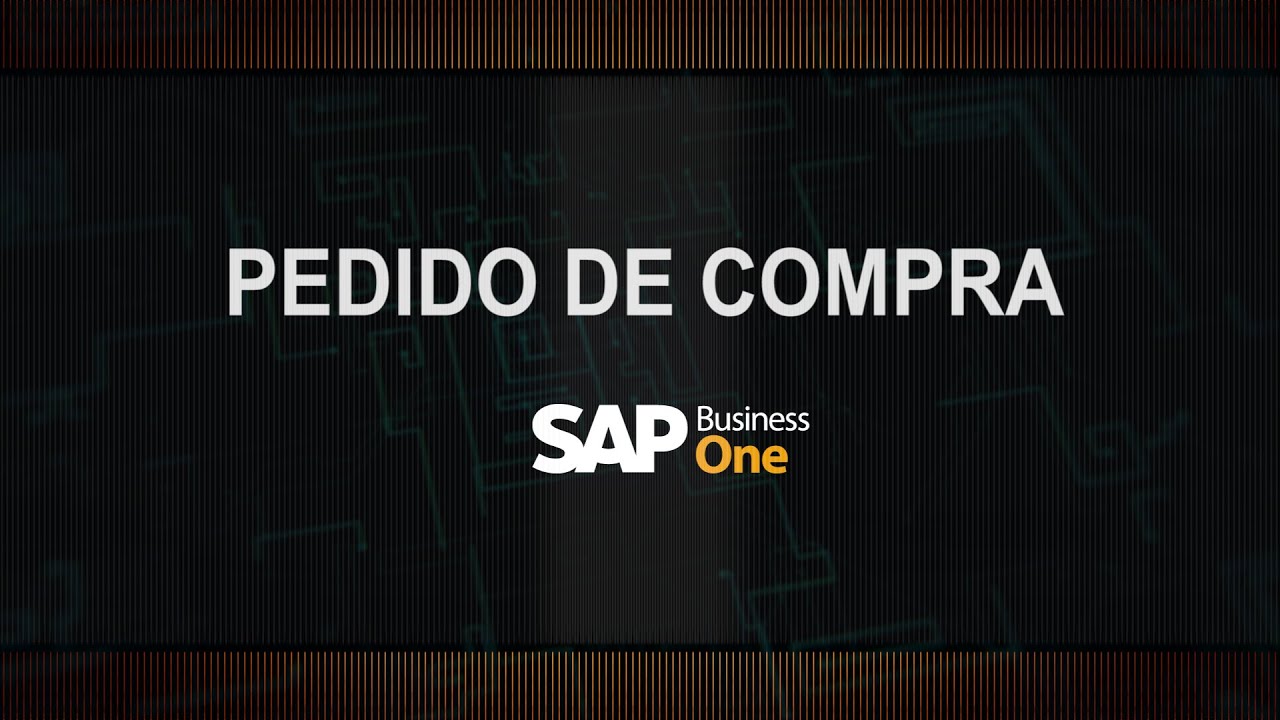 Pedido de compra no SAP Business One - YouTube