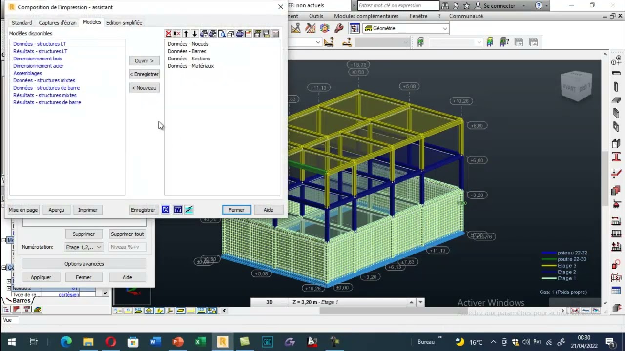 Réalisation de Note de Calcul avec Autodesk Robot Structural