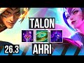 TALON vs AHRI (MID) | Good KDA: 16/1/4 | TR Grandmaster | 26.3