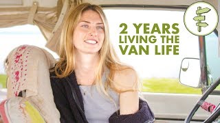Van Life - Young Woman Living in a Van as Full-Time Tiny Home