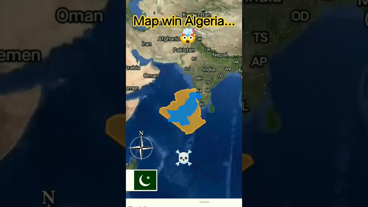 Pakistan🇵🇰 VS Algeria🇩🇿map size comparison| map win Algeria🇩🇿|