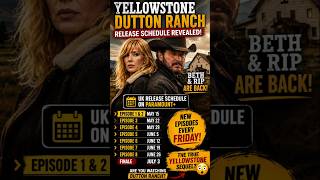 Yellowstone Dutton Ranch Release Schedule REVEALED 🤠🔥 Beth & Rip Return! #duttonranch #shorts #viral