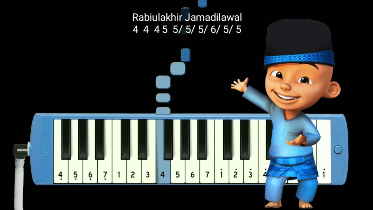 Not Pianika 12 Bulan Islam - Upin Ipin