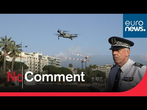 Drone flies over French riviera to enforce confinement