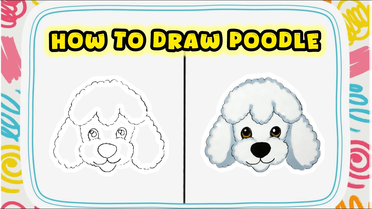 How to Draw a Poodle Head – Dog Breed Drawing Tutorial