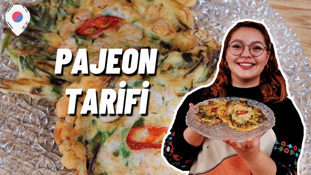 PAJEON TARİFİ 😍 KORE'DE YAĞMUR YAĞINCA YENEN YEMEĞİ YAPTIM