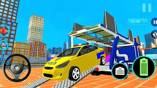 Crazy Car Transport Truck Simulator #2 - Game of driving Police Car Transporter - Android Gameplay screenshot 4