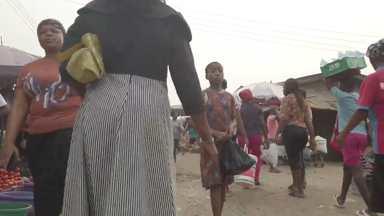 Nigerian market scene 2023 