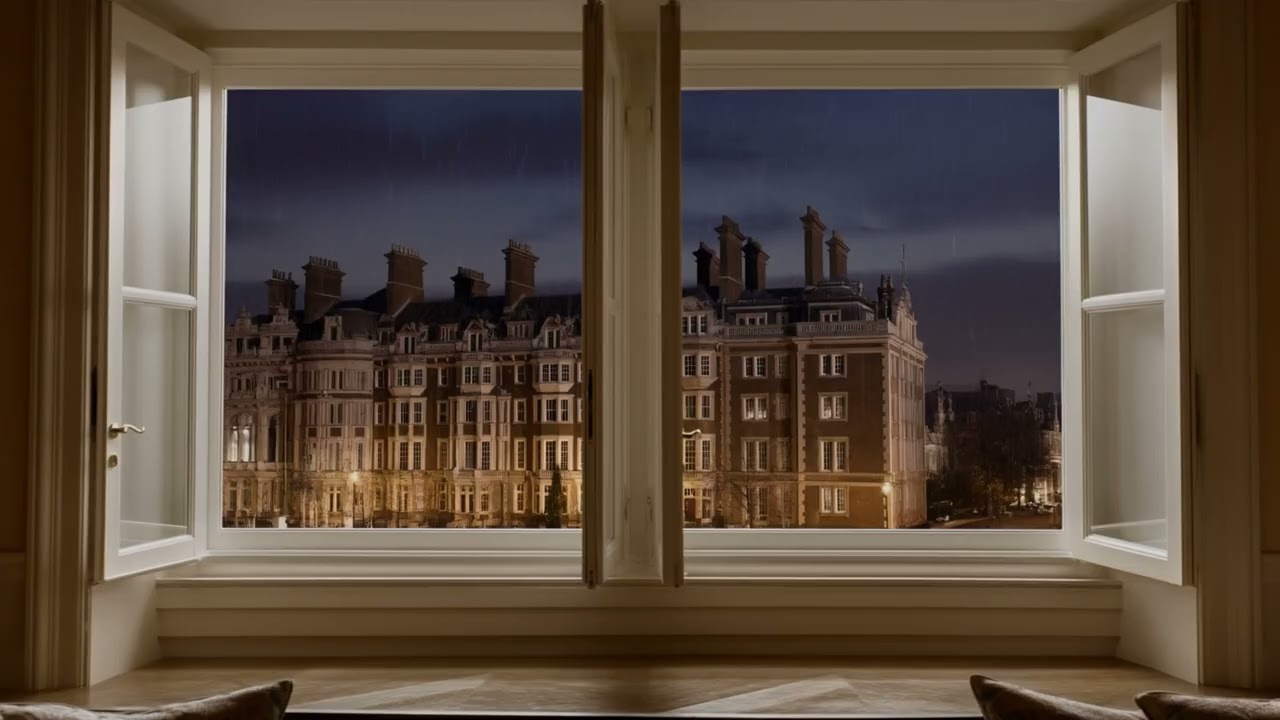 Rain Sounds for Sleep | London Rainy Night Ambience
