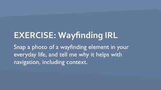 Famous UX Design Fundamentals - Week 6 - Module 8: Wayfinding Profile