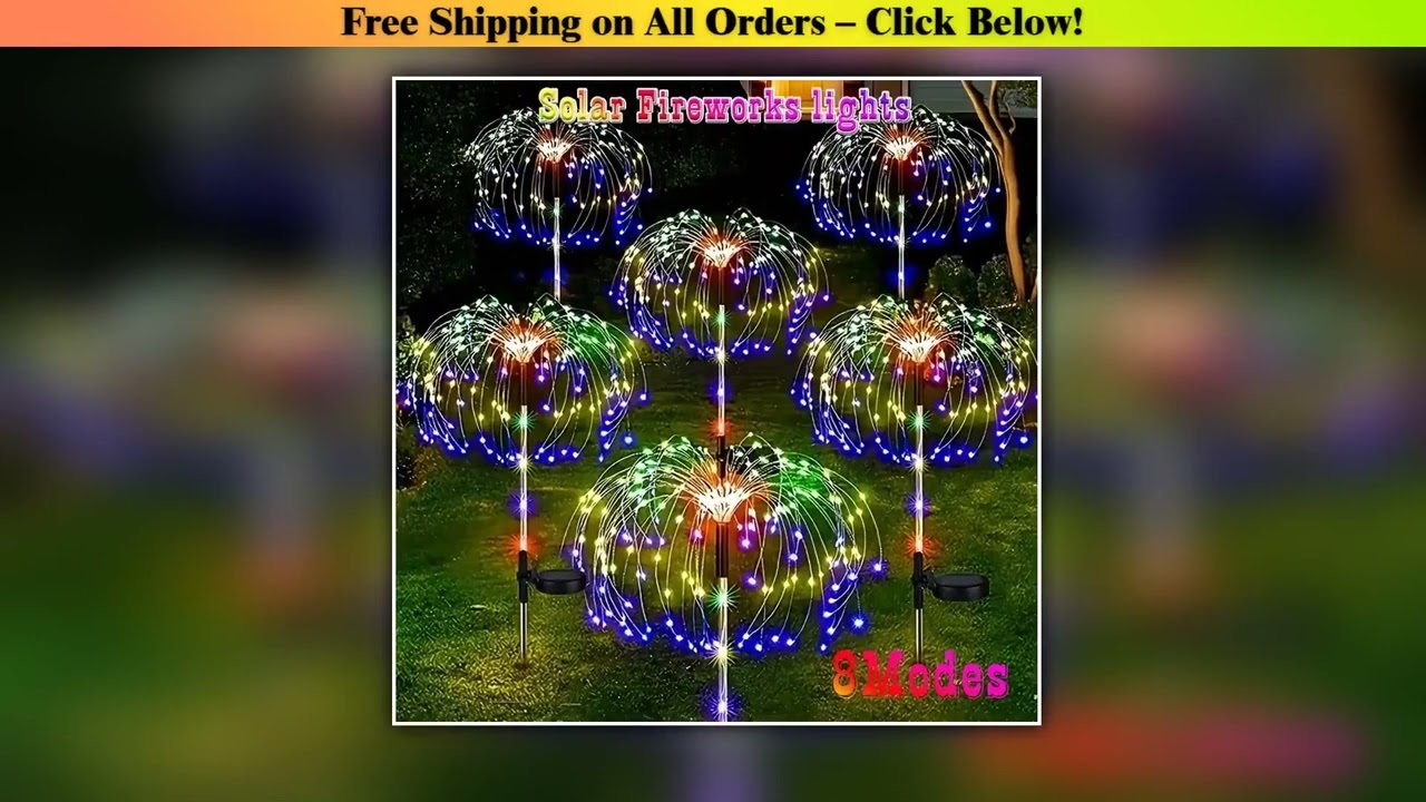 3/1pcs LED Solar Firework Lights Garden Decoration Fairy Lights Waterproof Outdoor Dandelion Lawn