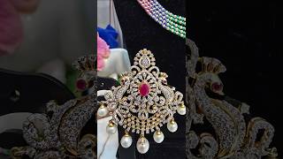 Peacock Design Gold Locket | Detachable Emerald Ruby CZ Premium Designer Piece | Vasus Vibes Telugu