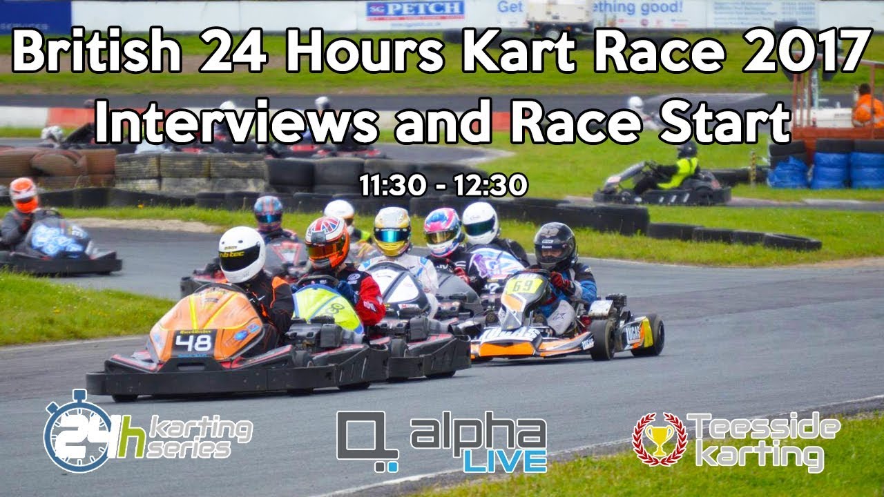 British 24hr Kart Race 2017 Teesside Autodrome Race start
