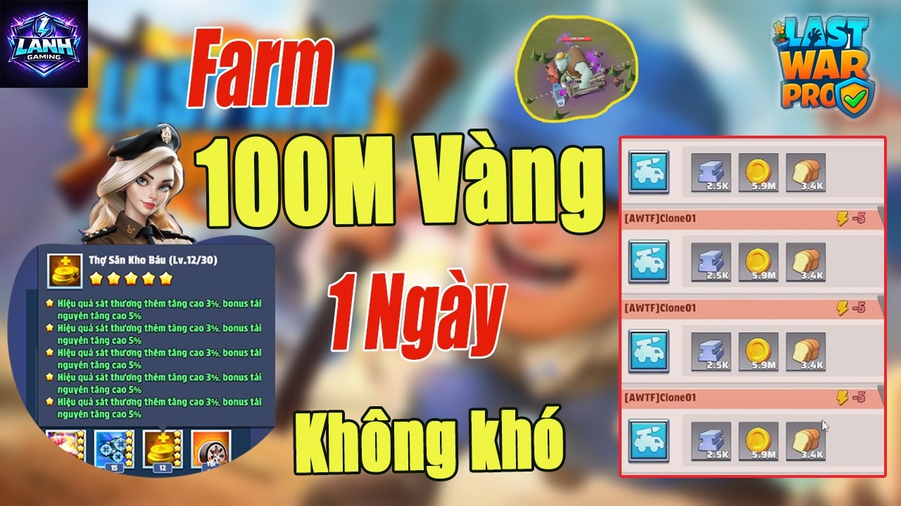 Last war | Hướng dẫn tân thủ kiếm 100M vàng