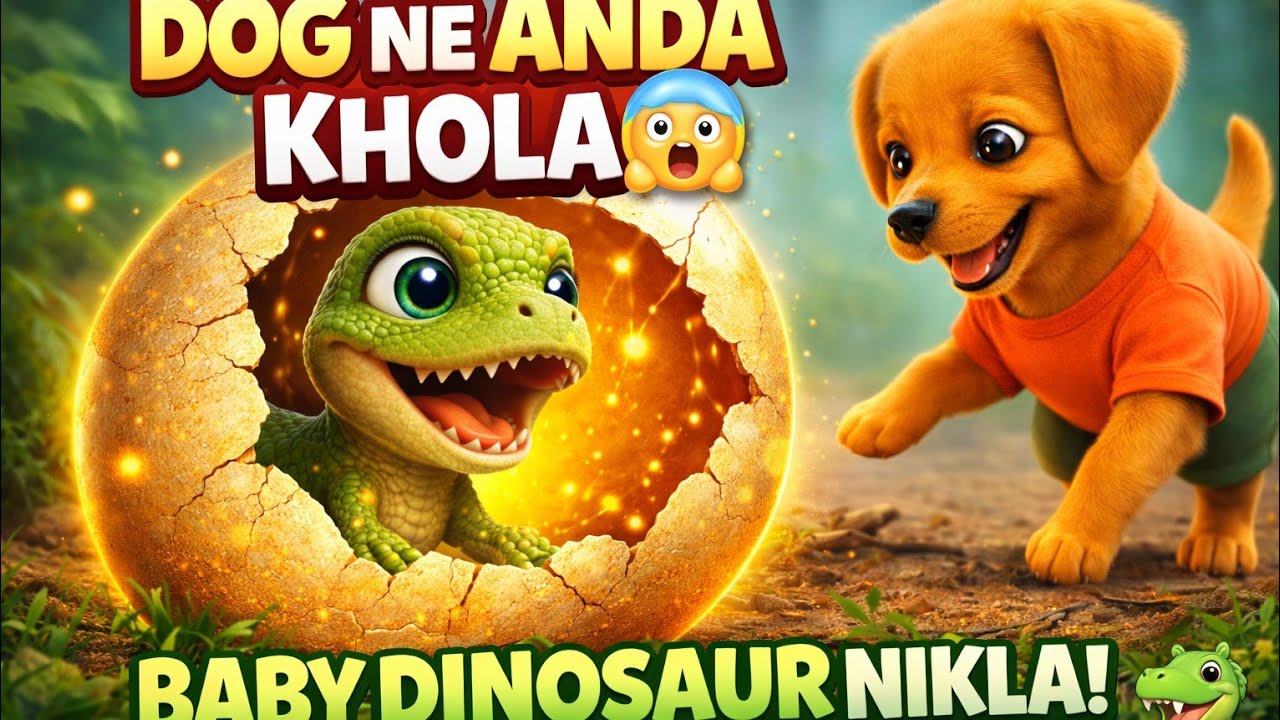 Cute Dog ko mila Dinosaur Baby 🐶🦖