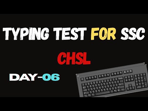Ssc chsl typing test practice Day -06 #ssc #cgl #chsl #typing - YouTube