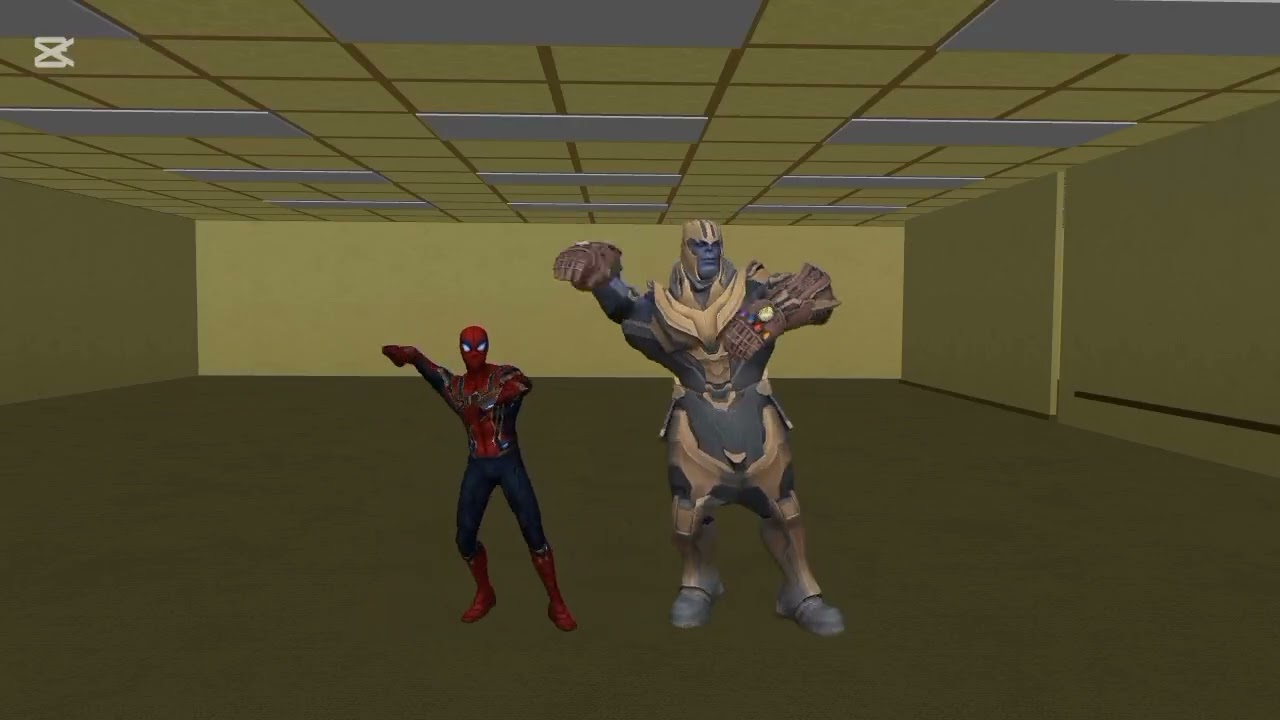 Gamma style dance spiderman and thanos in prisma3d legacy