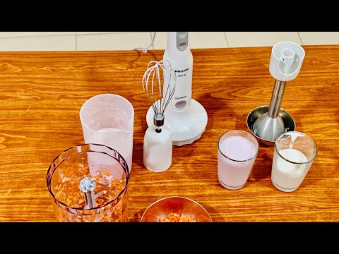 PHILIPS Pro Mix Handblender 700 w HR 2545/01 White/Silver/Black Unboxing and Demo
