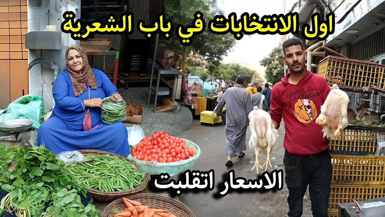 صدمة 😱 اول الانتخابات في سوق باب الشعرية الاسعار اتقلبت معقول اسعار الفراخ والسمك وصلت لكده