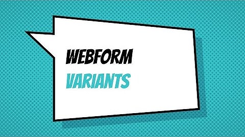 Webform Variants