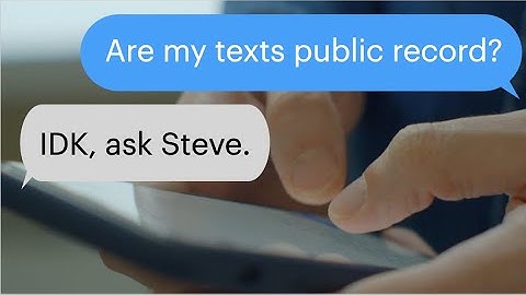 Are Texts Public Records?