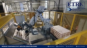 Robotic Nailing Cell Machine Pallet Manufacturing Tailor Solution Zabijalna Robotska Celica Palete