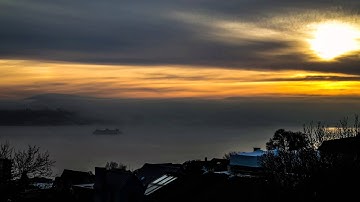 Foggy Seattle Sunset Time Lapse