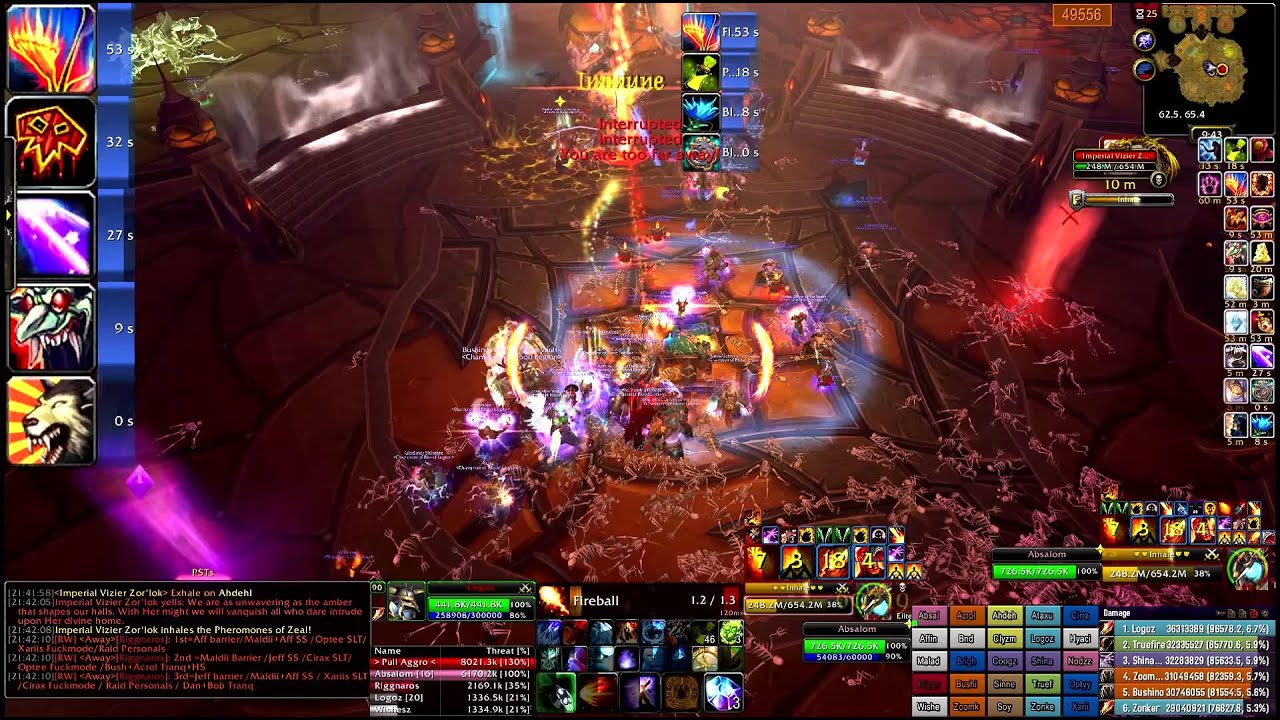 Blood Legion vs Heroic Imperial Vizier Zor'lok 25M - US First (Mage PoV)