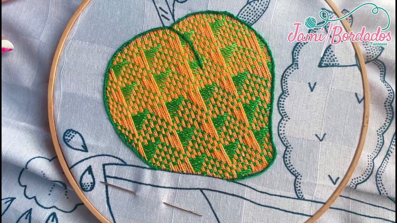 219. Bordado Fantasía Durazno 6 / Hand Embroidery Peach 🍑 with Fantasy Stitch
