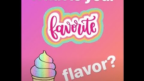 Social question Ice cream LAMP WFL