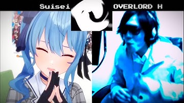 星街すいせい vs Overlord H ボイパ対決 Bad Apple!!