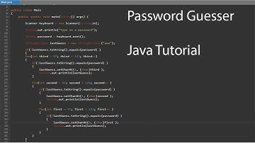 Java Tutorial: Password Guesser