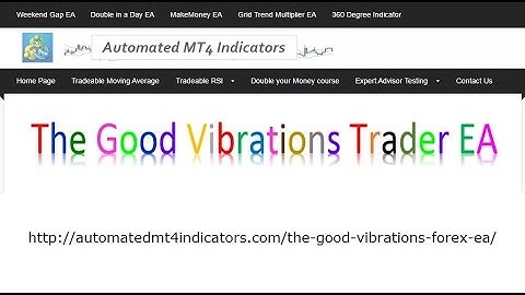 The Good Vibrations Trader MT4 Expert Advisor trades the Zig Zag Forex market moves and price action