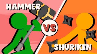 Supreme Duelist Stickman Animation: Hammer vs Shuriken screenshot 4