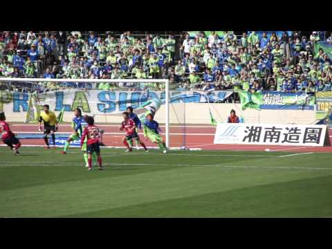 2011 J2 第1節 ファジアーノ岡山 後藤選手ヘディングシュート