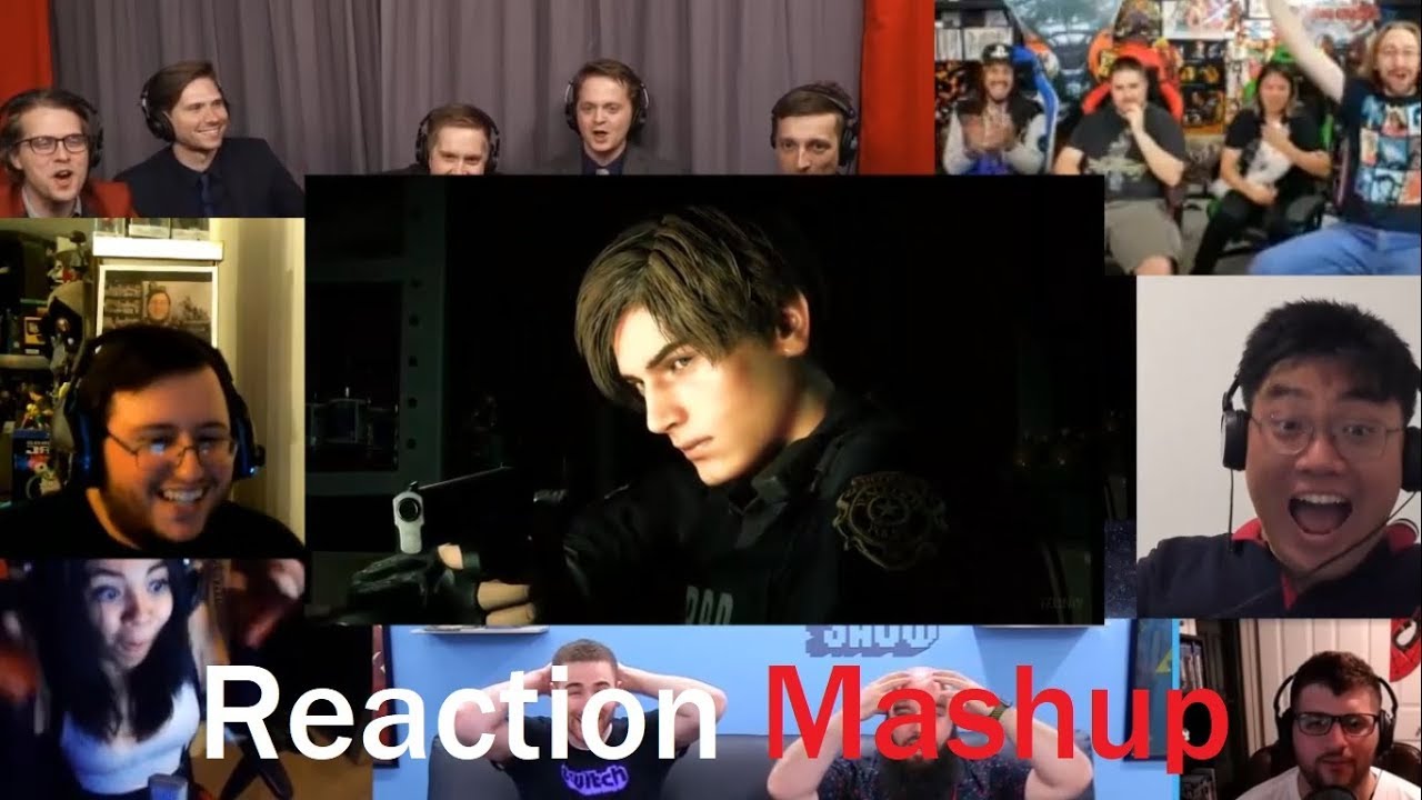 RESIDENT EVIL 2 REMAKE Reveal Trailer PS4 (E3 2018) REACTION MASHUP ...
