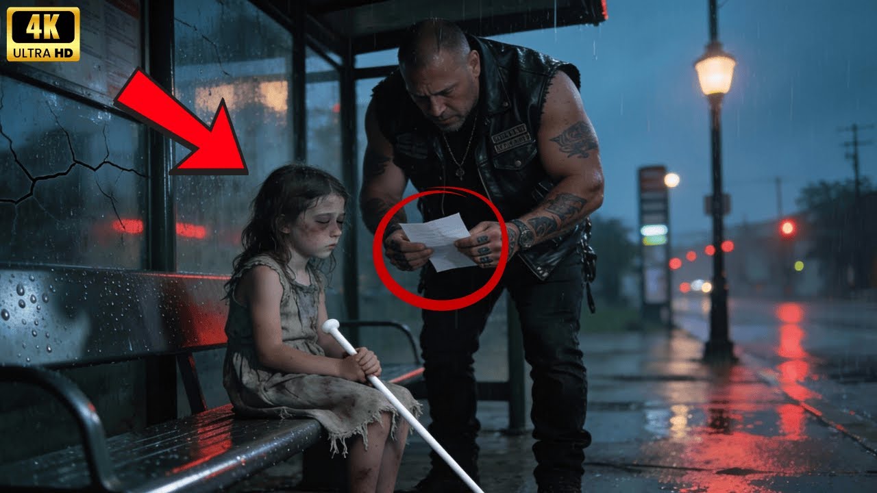 Blind Girl Left Alone At A Bus Stop! This Hells Angel Found Out Why & It's Heartbreaking!