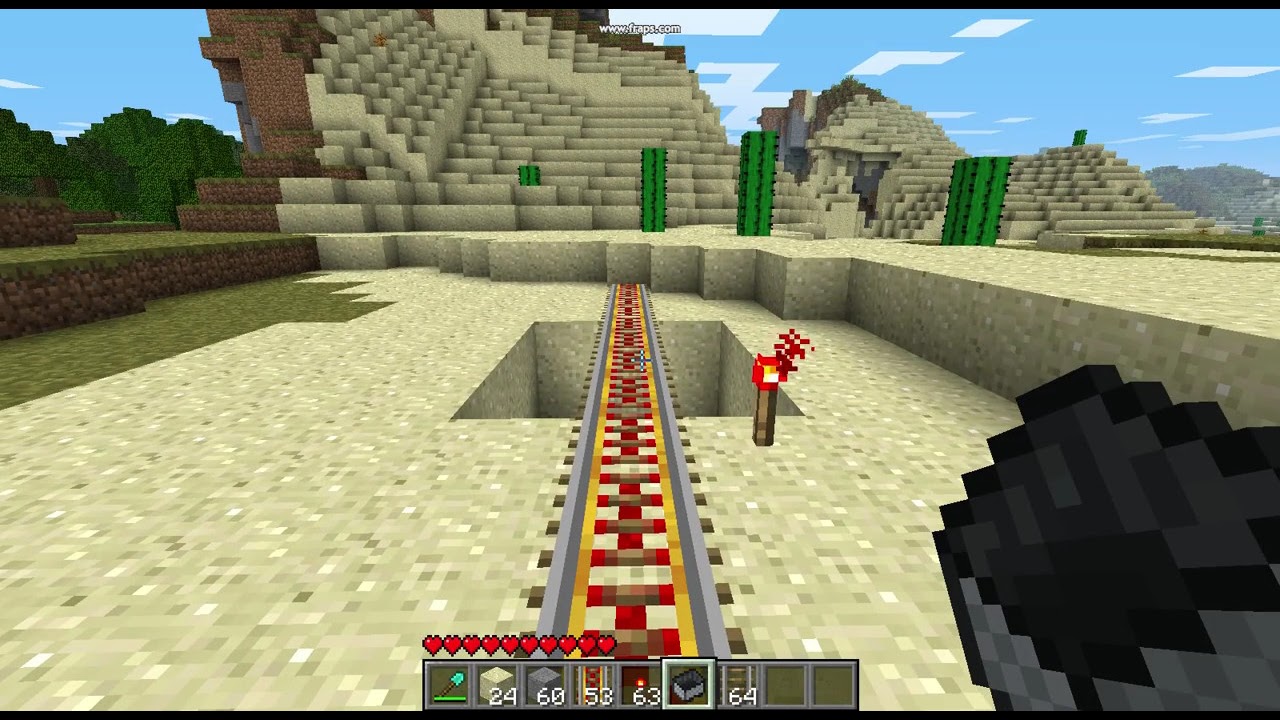 Minecraft Floating Rails - YouTube