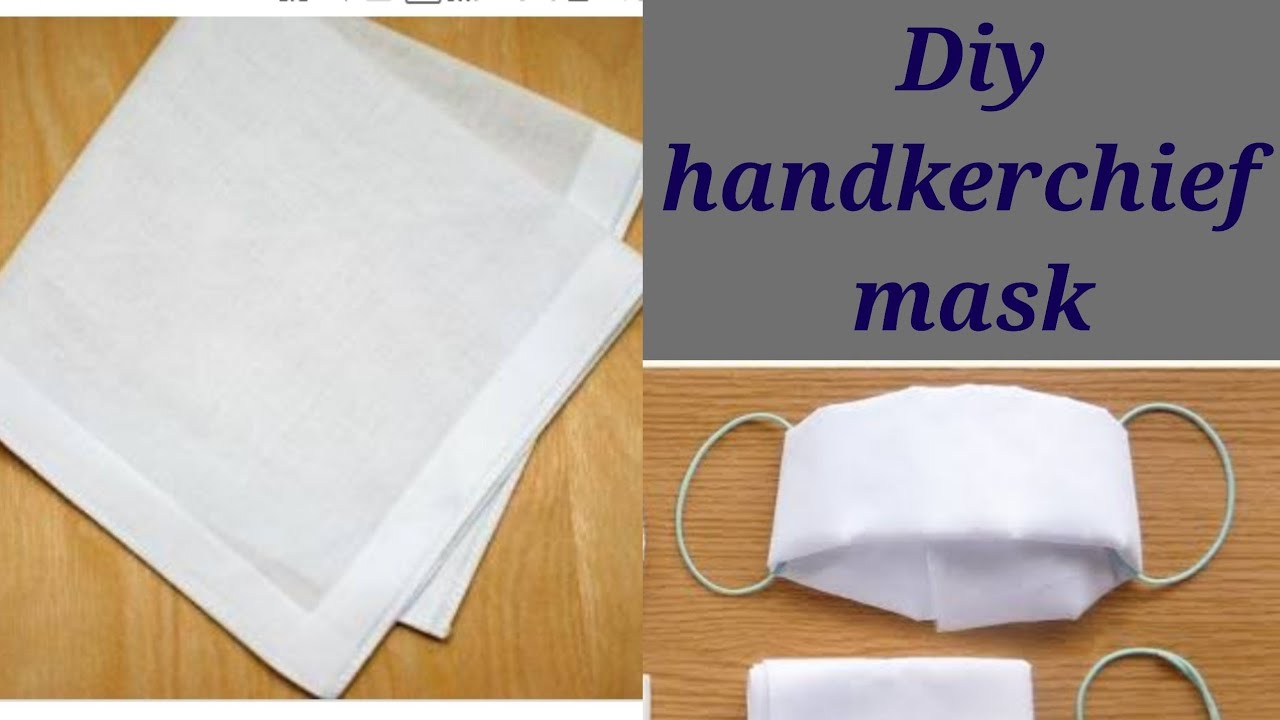 DIY reuseable facemask#diy facemask with handkerchief and rubber band# ...