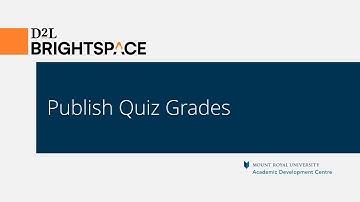 Publish Quiz Grades