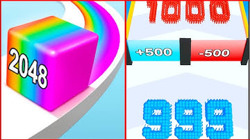 Jelly Run 2048 vs Crowd Number Run 3D | All Levels Gameplay | Android, iOS | Satisfying Mobile Games