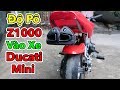 Lâm Vlog - Thay Bánh Xe và Độ Pô Zet-1000 vào Xe Moto Ducati Mini 50cc | Pocket Bike for Kids $150