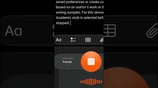 AudioPen's iOS keyboard  | A demo screenshot 5