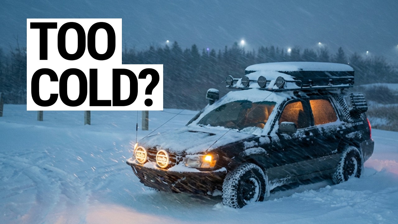 Stealth Camping in my Subaru During a Blizzard! - YouTube