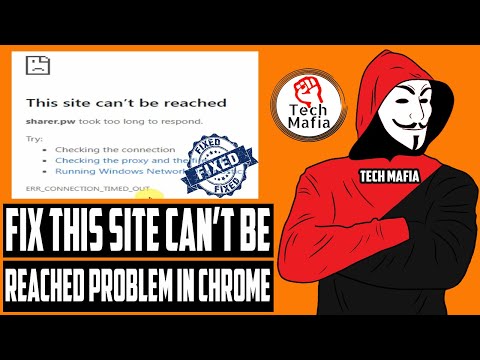 Fix This site can’t be reached problem | Solve! took too long to respond in Chrome | Tech Mafia