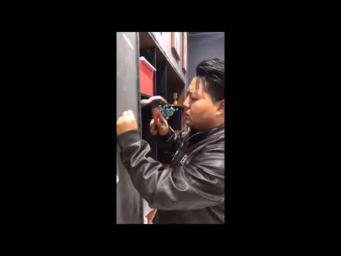 Guy with hammer,nail,guitar and dance