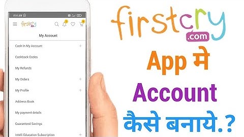 how to create account in firstcry app!!